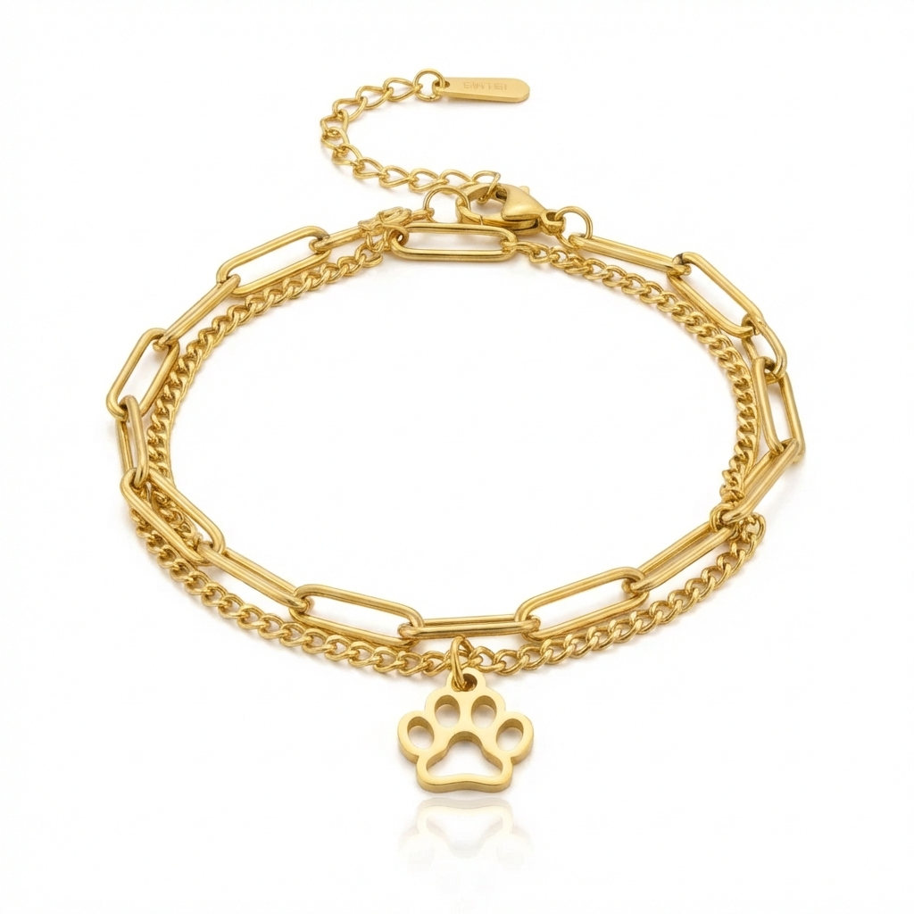 Stacked Paw Bracelet